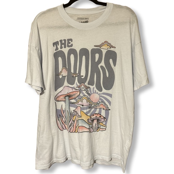 American Eagle, The Doors over sized band tee, light blue, size Medium - Picture 1 of 4